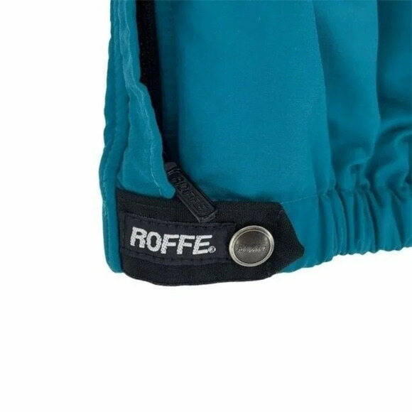 Roffe Snow Pants Blue Turquoise Junior Size 18 Outdoor Straight Leg Side Zip - Picture 4 of 9